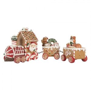 Vánoční perníkový vláček se Santou Gingerbread Train - 33*10*15 cm 6PR5839 obraz