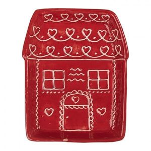 Keramický talířek perníková chaloupka Gingerbread Cott - 15*19*3 cm 6CE2345 obraz