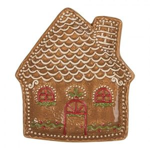 Keramický talířek perníková chaloupka Gingerbread Cott - 20*18*3 cm 6CE2360 obraz
