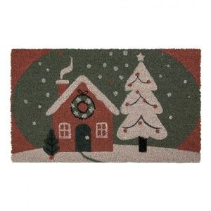 Kokosová rohožka s vánoční chaloupkou - 75*45*1 cm MC278 obraz
