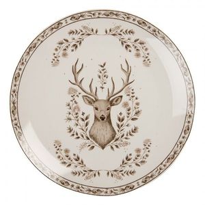 Porcelánový jídelní talíř s jelenem Gentle Wilderness - Ø 26*2 cm GTWFP obraz