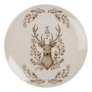 Porcelánový dezertní talířek s jelenem Gentle Wilderness - Ø 20*2 cm GTWDP obraz