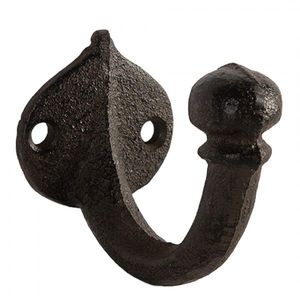Hnědý litinový nástěnný háček - 4*7*6 cm 6Y5767 obraz