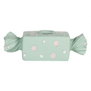 Zelený svícen na úzkou svíčku Bonbón Candy - 14*6*4 cm 6PR5778BL obraz