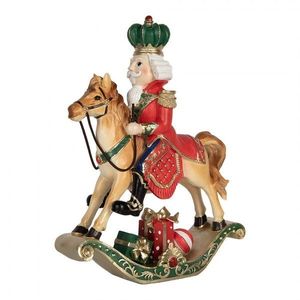 Vánoční dekorace Louskáček Nutcracker na houpacím koni - 24*8*31 cm 6PR5768 obraz