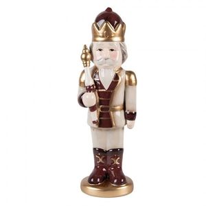 Béžová keramická dekorace Louskáček ChrisMs - 9*7*26 cm 6CE2259 obraz