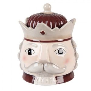 Béžová keramická dóza Louskáček Nutcracker ChrisMs - Ø 16*19 cm 6CE2257 obraz