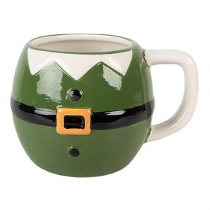 Zelený keramický hrnek Santa Claus - 14*11*9 cm / 450 ml 6CEMU0217 obraz