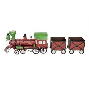 Červená kovová dekorace vláček Christmas Train - 168*30*47 cm 5Y1322 obraz