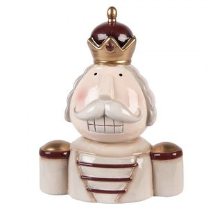 Béžová keramická dekorace Louskáček Nutcracker ChrisMs - 17*12*23 cm 6CE2250 obraz