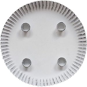 Bílý antik kovový svícen na 4 úzké svíčky Willio Rustia - Ø 25*4cm NW60915 obraz