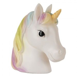 Dětská stolní LED lampička bílý jednorožec Unicorn - 22*14*24 cm 6LMP807 obraz