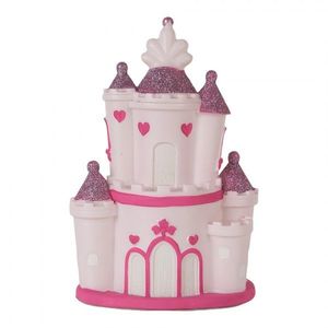 Dětská stolní LED lampička růžový zámek Castle - 16*11*24 cm 6LMP802 obraz