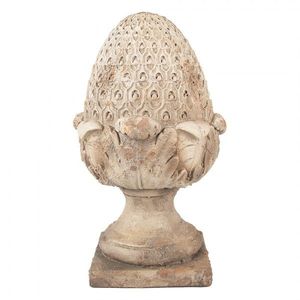 Béžová antik dekorace šiška na podstavci - 27*27*45 cm 6MG0132 obraz