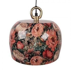 Barevné kovové závěsné světlo s květy Margo - Ø26*25 cm E27/max 1*25W 6LMP819 obraz