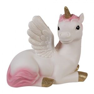 Dětská stolní LED lampička bílý jednorožec Unicorn - 41*25*40 cm 6LMP804 obraz