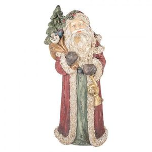 Červená vánoční dekorace Santa se stromečkem - 35*28*83 cm 5MG0091 obraz