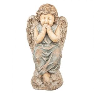 Béžová dekorační antik socha anděla Angel - 32*23*56 cm 5MG0088 obraz
