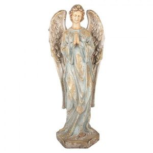Béžová antik dekorace socha anděl Angel Vintage - 28*20*70 cm 5MG0082 obraz