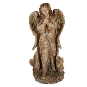 Béžová antik dekorace socha anděl Angel Vintage - 38*27*79 cm 5MG0098 obraz