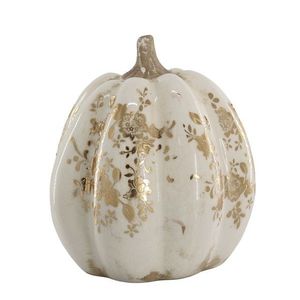 Krémová antik dekorace dýně Melun gold M/L - Ø 16*18 cm 39119213 obraz
