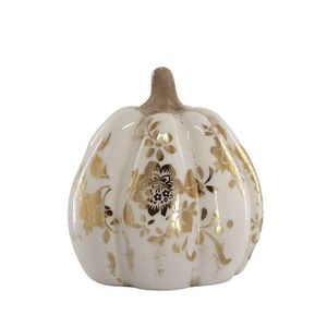 Krémová antik dekorace dýně Melun gold S/M - Ø 9*10 cm 39119113 obraz