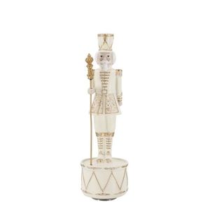 Krémovo-zlatá antik hrací skříňka Louskáček Noël - Ø 8, 5*28 cm 52085319 obraz