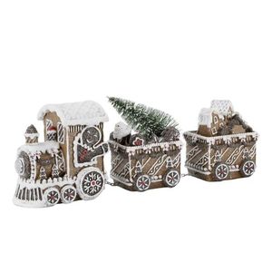 Perníkový vláček se světýlky Gingerbread Noël LED - 26*8*11 cm 52084720 obraz