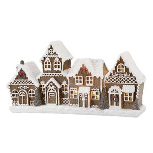 Perníkové chaloupky se světýlky Gingerbread Noël LED - 24*6, 5*12, 5 cm 52084620 obraz