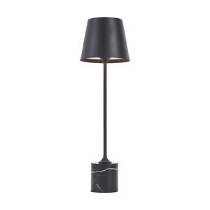 Moderní stolní lampa černá 37 cm vč. LED stmívatelná IP54 dobíjecí - Topi obraz