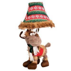Dětská stolní lampa Sob hnědý vč. LED - Rudi obraz