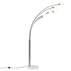 Designová stojací lampa ocelová 5-světlo - Sixties Marmo obraz