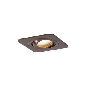 Kulaté zapuštěné bodové svítidlo tmavě bronzové GU10 50mm nastavitelné IP44 - Alberto obraz