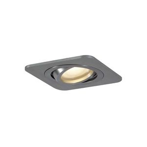 Kulaté zapuštěné bodové svítidlo Gunmetal GU10 50mm nastavitelné IP44 - Alberto obraz