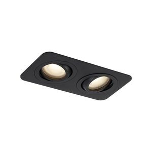 Kulaté zapuštěné bodové svítidlo černé GU10 50mm otočné a naklápěcí IP44 2-světla - Alberto obraz