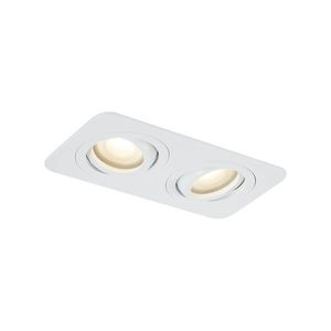 Kulaté zapuštěné bodové svítidlo bílé GU10 50mm otočné a naklápěcí IP44 2-světla - Alberto obraz