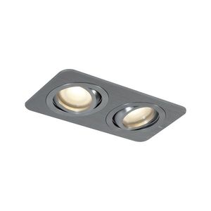 Kulaté zapuštěné bodové svítidlo Gunmetal GU10 50mm otočné a naklápěcí IP44 2-světla - Alberto obraz
