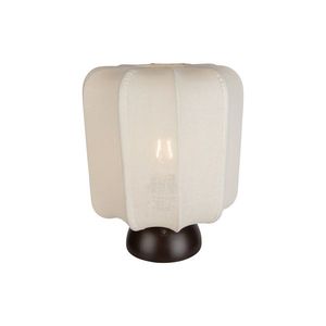 Japandi stolní lampa tmavě bronzová s béžovým stínidlem - Nori obraz