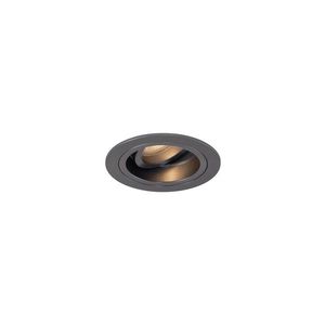 Sada 6 moderních zapuštěných bodových svítidel Gunmetal GU10 50mm kulatá naklápěcí - Chuck obraz