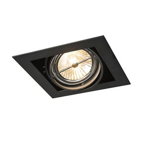 Zapuštěné bodové svítidlo černé G53 111mm nastavitelné - Oneon obraz