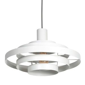 Retro hanglamp wit rond - Halo Cirque obraz