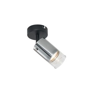 Moderní stropní bodové svítidlo Gunmetal s nastavitelným sklem - Drain obraz