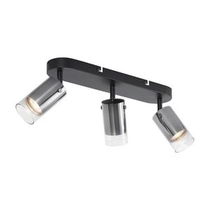 Moderní stropní bodové svítidlo Gunmetal 3-světla otočné a nastavitelné - Drain obraz
