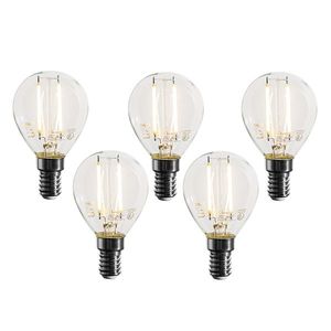 Sada 5 stmívatelných LED žárovek E14 P45 čirá 3W 250 lm 2700K obraz
