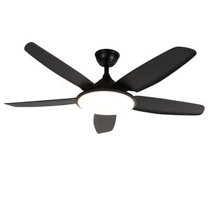 Stropní ventilátor černý 130 cm vč. LED stmívatelný s dálkovým ovládáním - Vifte obraz