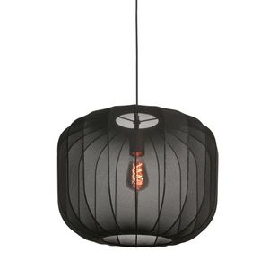 JAPANDI závěsné svítidlo černé s textilním stínítkem 45 cm - Sable obraz