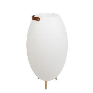 Stojací lampa bílá 72, 5 cm vč. LED a reproduktoru Stmívatelná RGBW IP44 s dálkovým ovládáním - Apolo obraz