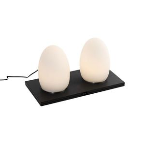 Sada 2 bílých RGBW dobíjecích stolních lamp - Eggo obraz