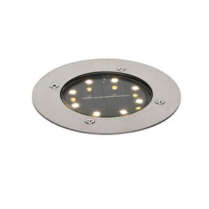 Moderní bodové světlo do země ocel vč. LED IP65 solární - Terry obraz