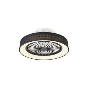 Stropní ventilátor černý s hvězdným efektem 47cm vč. LED stmívatelný s dálkovým ovládáním - Emily obraz